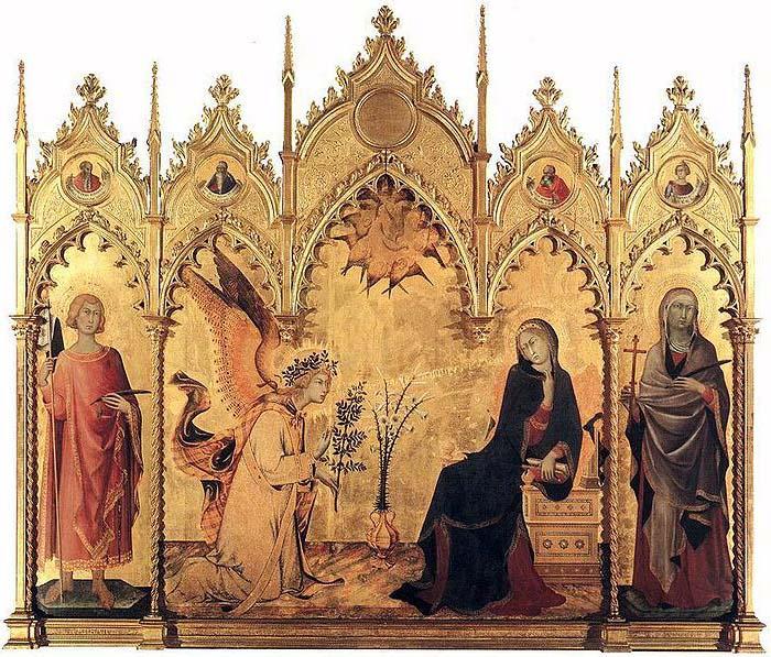 Simone Martini The Annunciation with St. Margaret and St. Asano, Sweden oil painting art